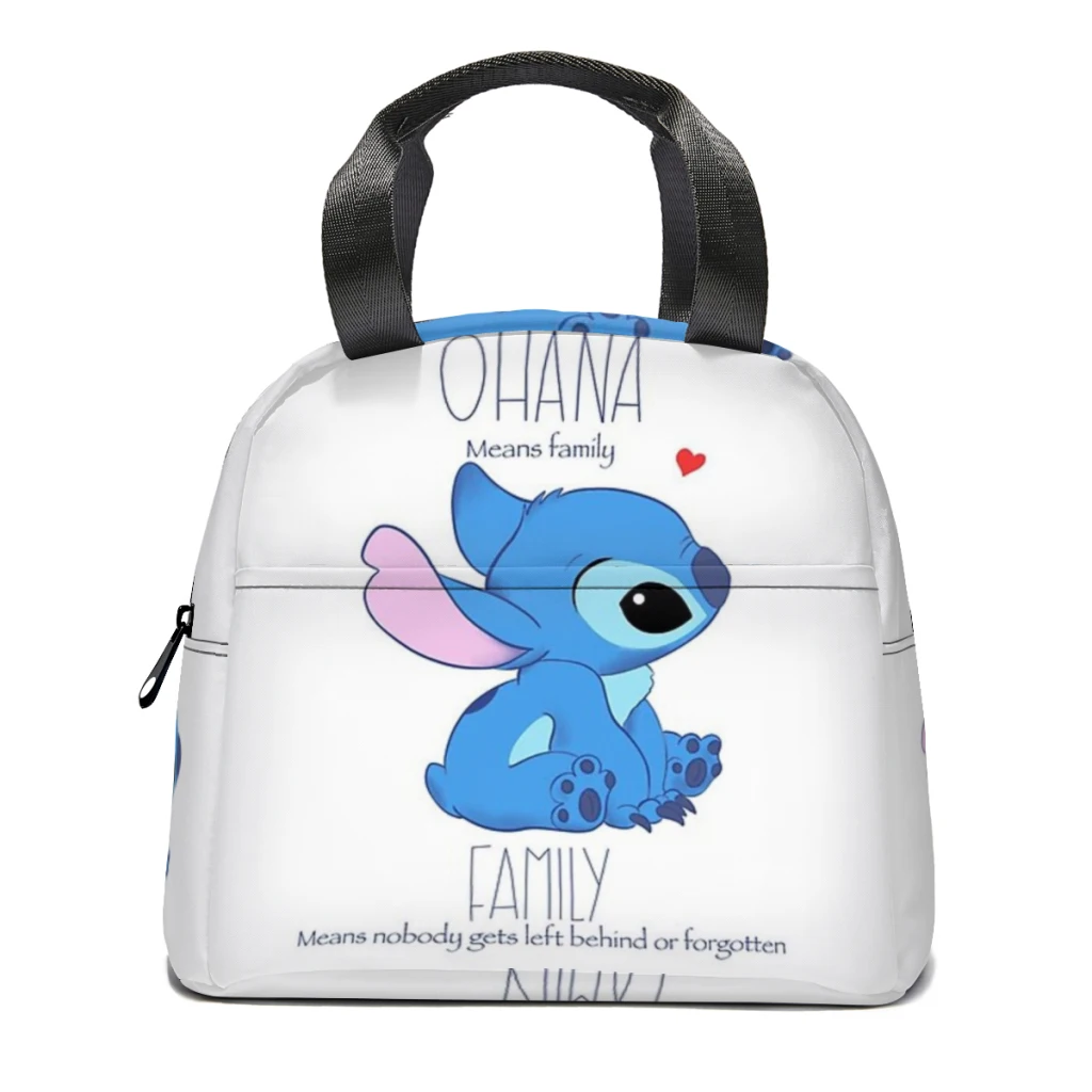 

Ohana means family Stitch Insulated Thermal Cooler Bag Lunch bag Foods Drink Storage Leakproof Picnic Camping Bags