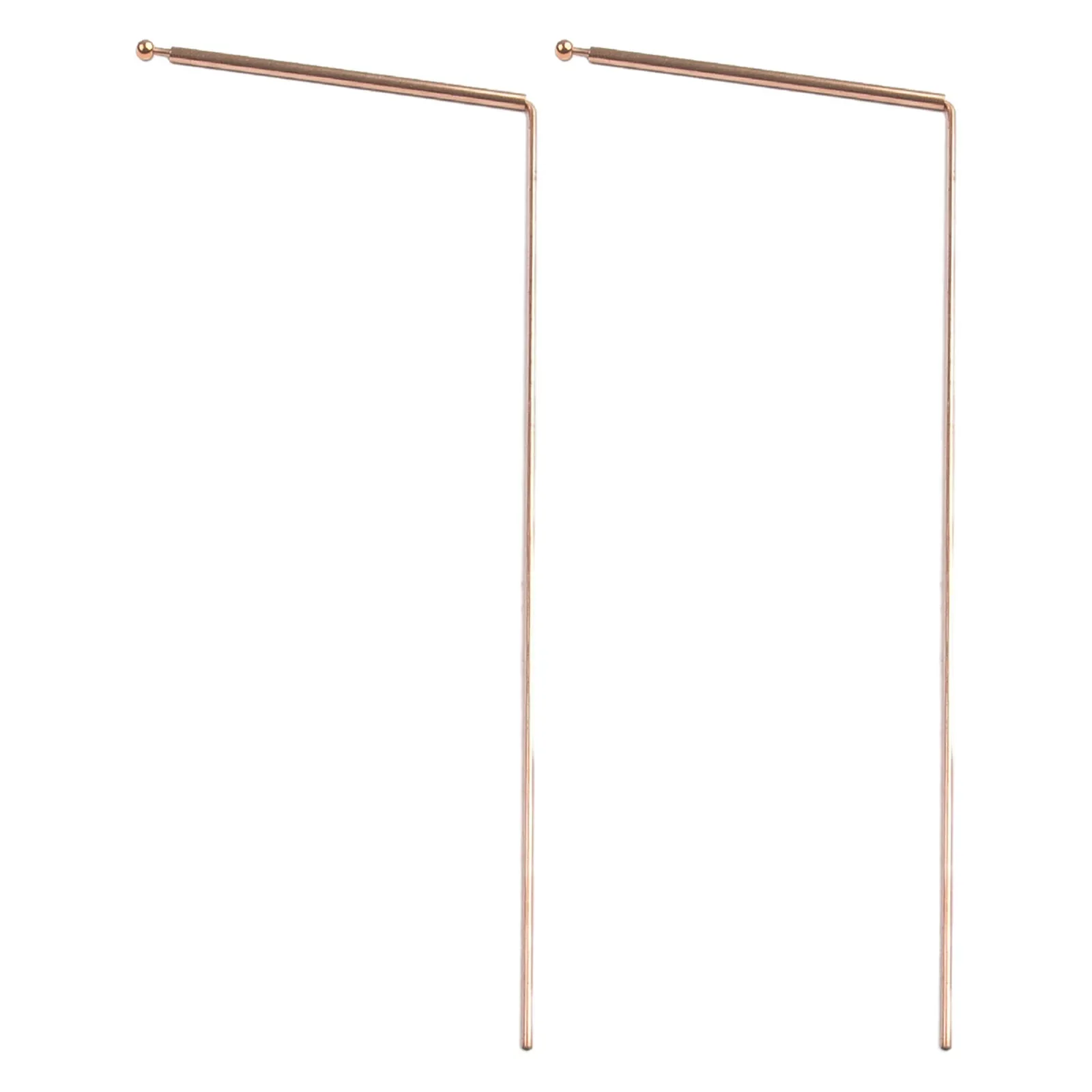 2PCS Copper Dowsing Rods Probe Rod 99.9% For Water Detection Treasure Buried Witching Portable Dragon Seeking Detachable Tool