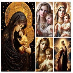 5d Diy Full Square Round Diamond Painting Virgin Mary Diamond Embroidery Cross Stitch Religion Mosaic Craft Kit ﻿