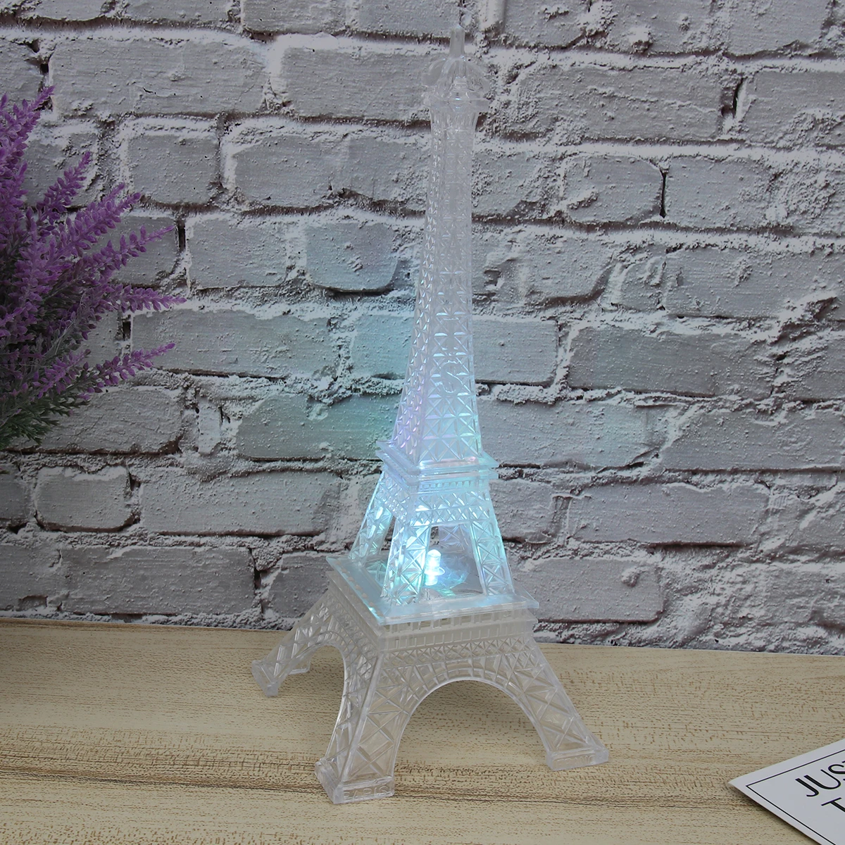 2 Pcs Night Light Tower Eiffel Decor Shape Decoration Miniature Nightlight Torre Desk Decorations