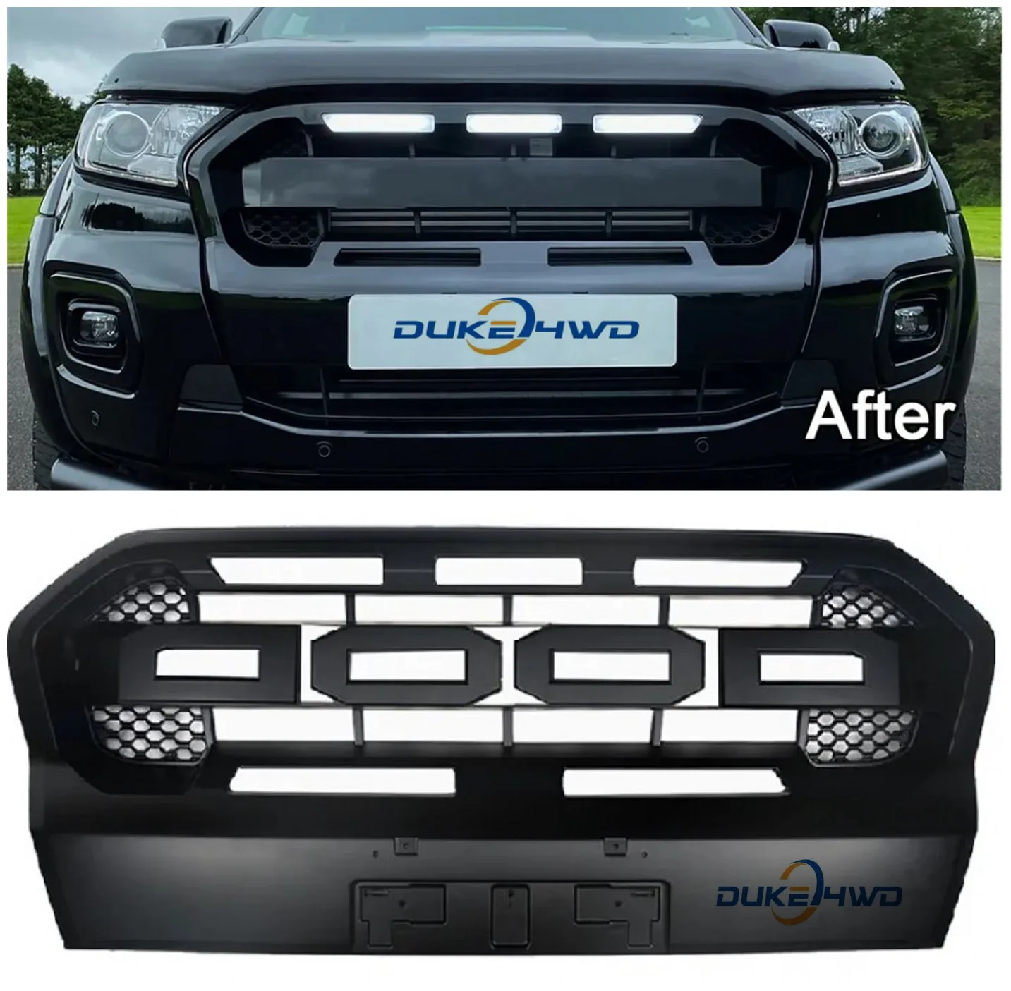 DUKE4WD Modified For Ranger T8 PX MKIII MK3 WILDTRAK Pickup Trucks 2018 2019 2020 Front Racing Bumper Grilles