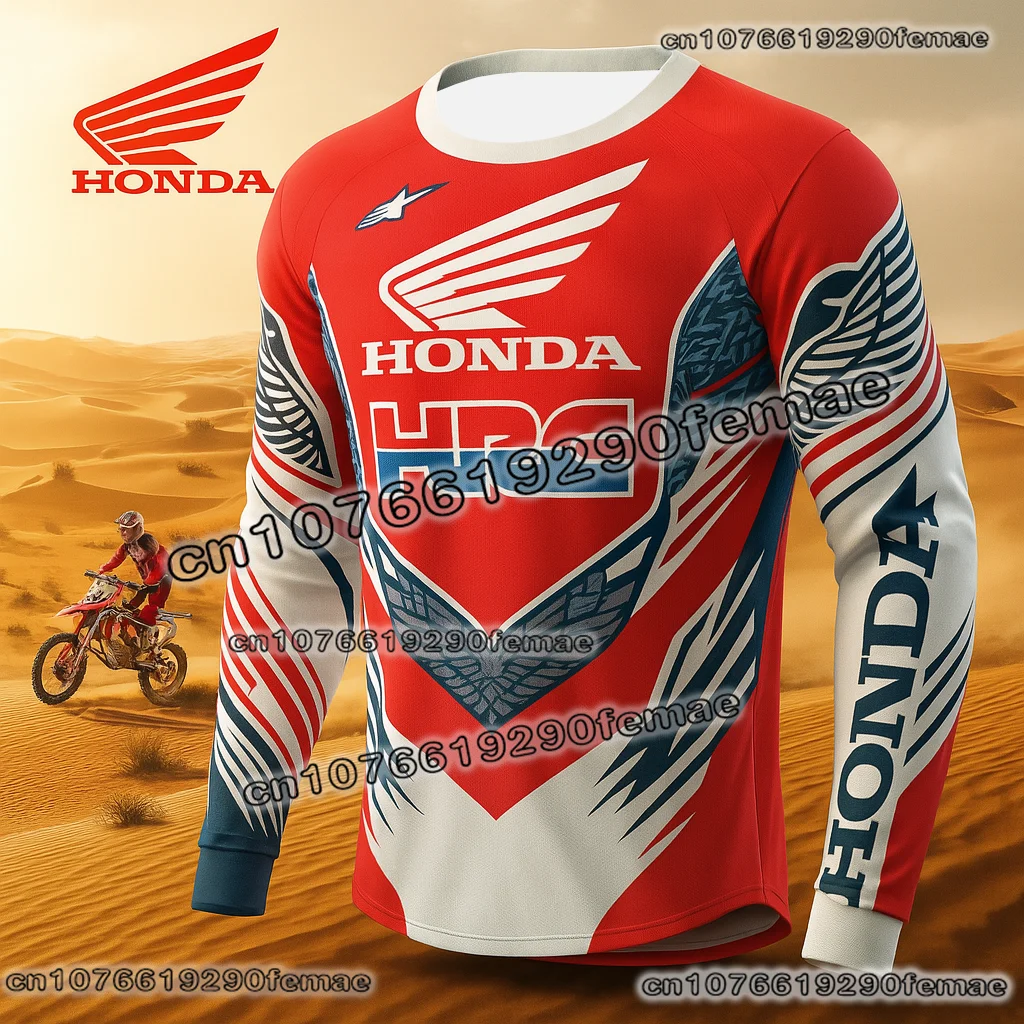 

Quick Dry Long Sleeve Honda Motorcycle Jersey for Men Breathable Riding Shirt Comfortable Gear for Dirt Bike and Mountain Racing