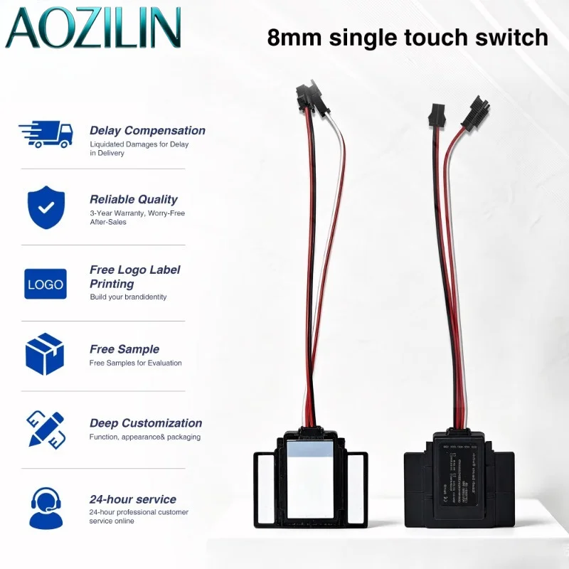 AOZILIN DC12V Capacitive Touch Dimmer Switch LED Vanity Mirror Light Sensor Control For Bathroom Makeup Lighting50 Pack