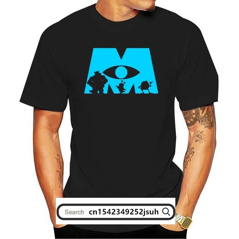 Monsters Inc Logo Silhouette Mens Graphic T Shirt