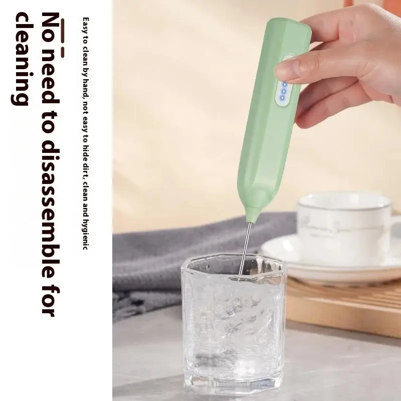 미니 우유 거품기, 휴대용 계란 거품기, 휴대용 커피 머신, 크림 메이커, 3단 가정용 주방 식품 재료 믹서