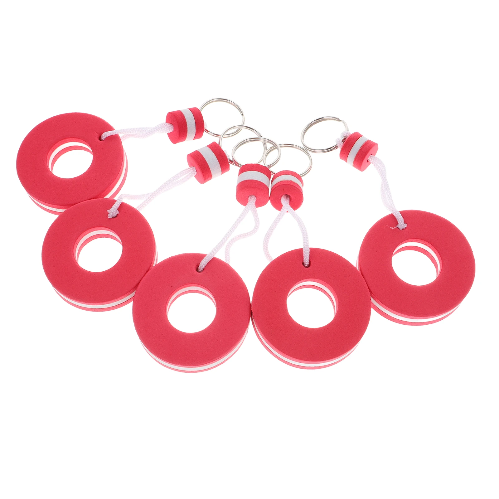 5pcs Floating Keychain Colorful Plaque Key Card Pendant Boat Holder Fishing Float Charm Beach Pool Eva Chain Marine