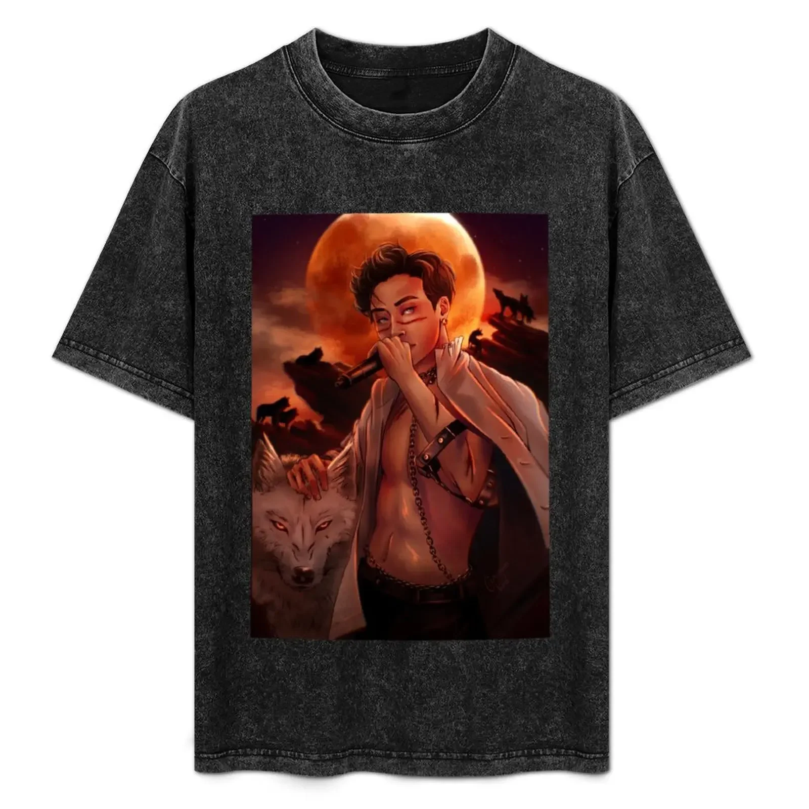 

We howl in harmony - Bangchan T-Shirt anime stuff cotton graphic tees graphic t shirt vintage shirts graphic tee men