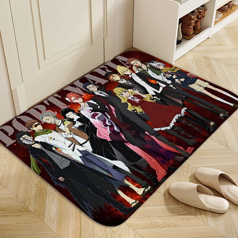 Washable Non-slip Kitchen Mats A-Bungo Stray Dogs Bathroom Carpet Bedroom House Interior Entrance Mat Living Aesthetic Room Rug