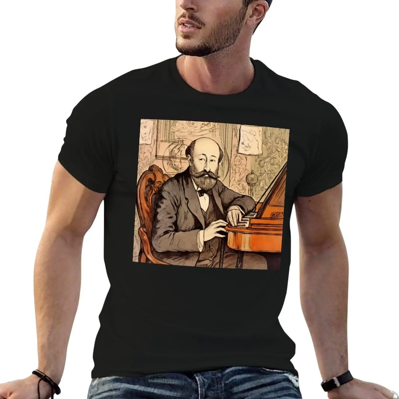 

man cotton T-Shirt shirt shirts cotton Saint-Saens t casual funny t men for Camille t shirt 100% man