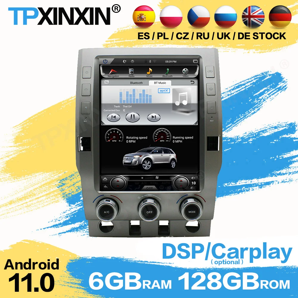 Car Radio Stereo Receiver Android For Toyota Tundra 2014 2015 2016 2017 2018 2019 2020 GPS Automotive Multimedia DSP Auto Auido