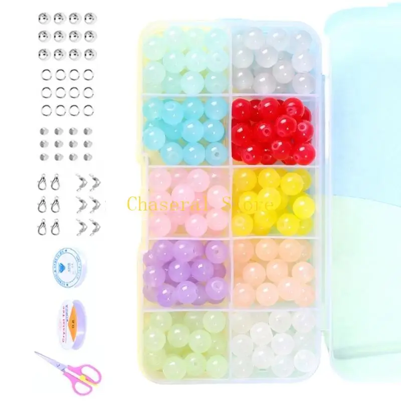 E7ce 8mm ronde glazen kralen set sieraden maken kralen handgemaakte sieraden ronde kralen glazen textuur aanwezig voor