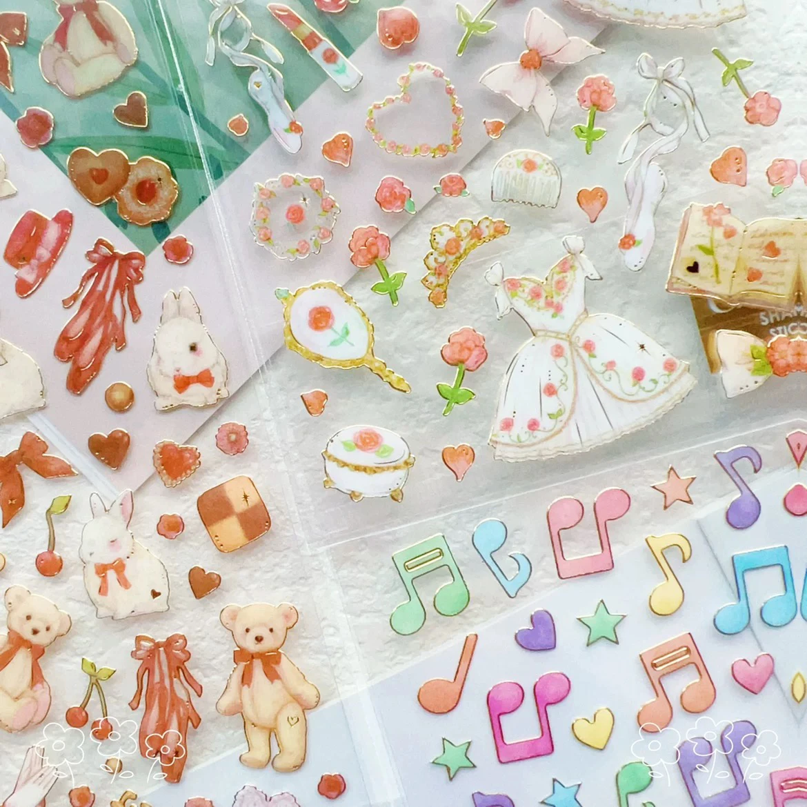 3 قطعة/6 قطعة حلم تنورة الباليه الحيوانات التذهيب ملصقات ديكور سكرابوكينغ Diy بها بنفسك المجلات لطيف مذكرات القرطاسية ملصق المدرسة