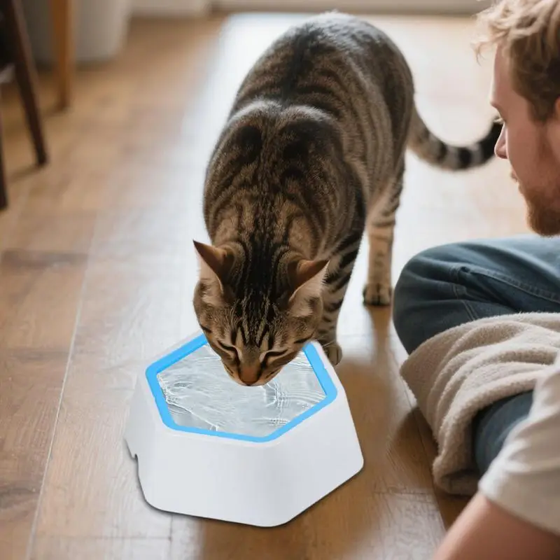 

Dog Water Bowl Puppy Spill-Proof Slow Feeder Anti-Slip Feeder No-Splash Bowl For Messy Drinkers Outdoor Pet Animal Dogs Cats
