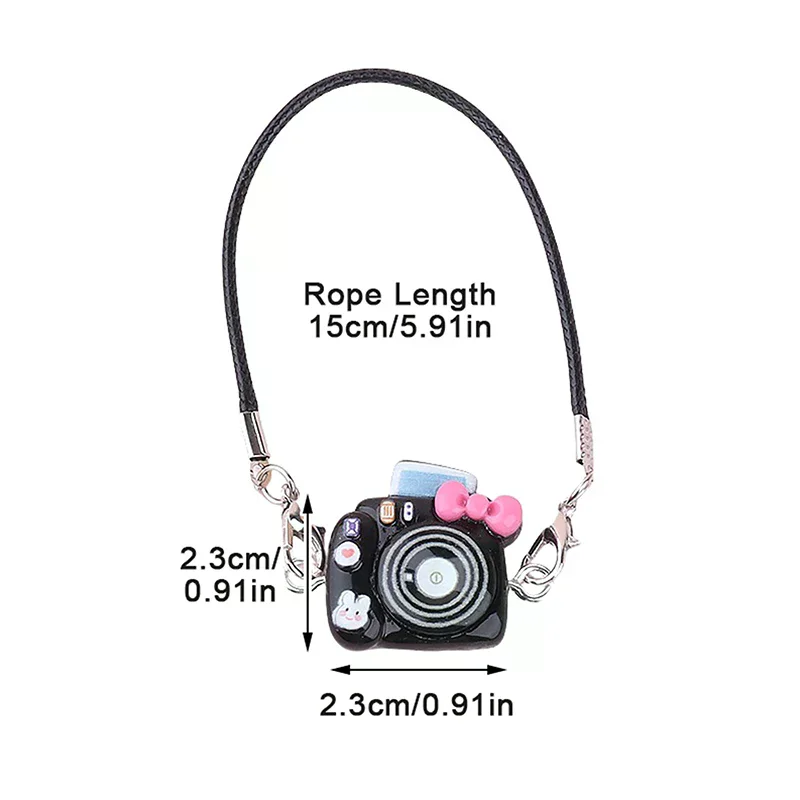 5Pcs Mini Puppe Kamera Anhänger Nette Puppe Decor Zubehör Cartoon Anhänger Puppenhaus Kamera Dekoration Kinder Spielzeug