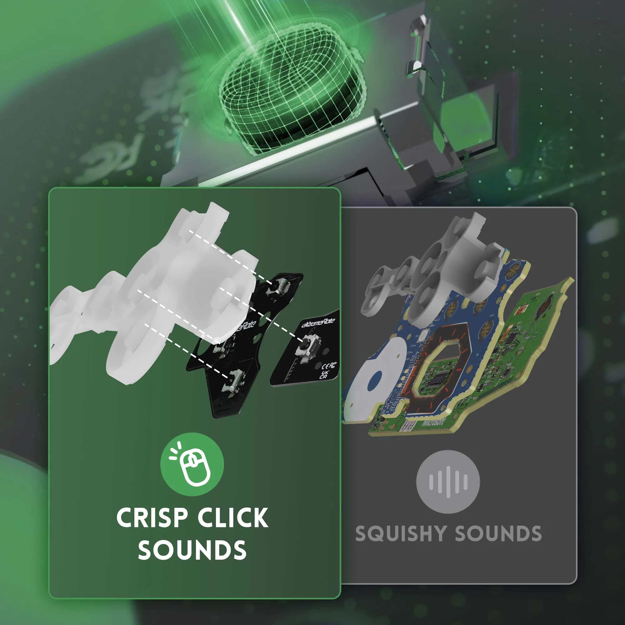 eXtremeRate ABXY Clicky Kit dla kontrolera Xbox Elite Series 2 Core (model 1797), zestaw przycisków myszy Clicky Kit Action Buttons Clicky Kit — zdjęcie produktu 4