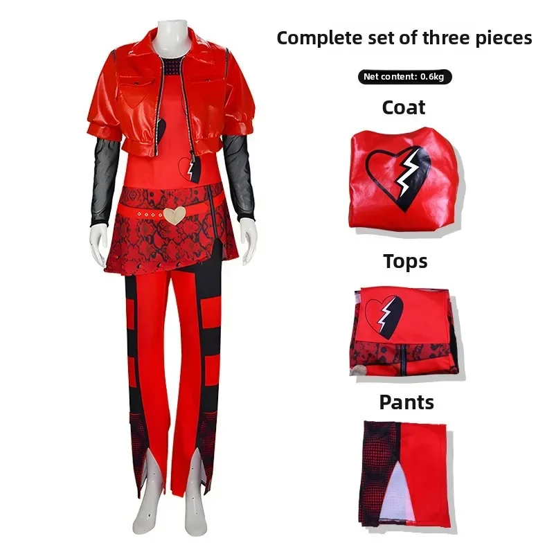 Girls Descendent Cosplay Costume Movie Halloween Disguise Party Dress Up Suit For Kids