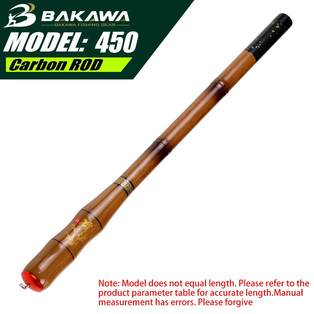 45CM Kompakte Kohlefaser-Angelrute mit Bambus-Finish Teleskop-Handrute für Outdoor-Flussangeln 180 270 360 450 540 BAKAWA – Detail 13