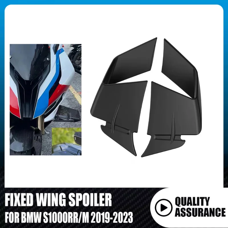 For BMW S1000RR S 1000RR 2019 2020 2021 2022 2023 ABS Plastic Motorcycle Front Side Fixed Wing Spoiler Aerodynamic Side Winglet