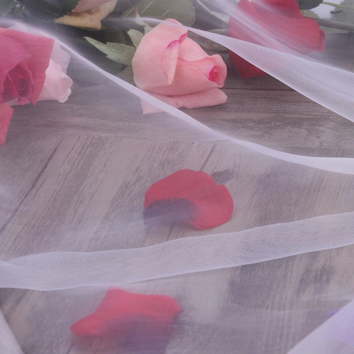 

2pcs Solid Color Transparent Tulle Window Sheer Window Screen Voile Curtains for Wedding Bedroom 100x200cm (White)