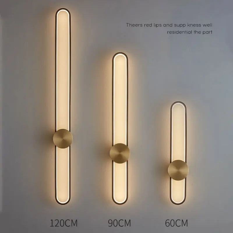 Nordic minimalist wall lamp decoration background wall bedroom living room wall lamp creative corridor foyer dining room LED str