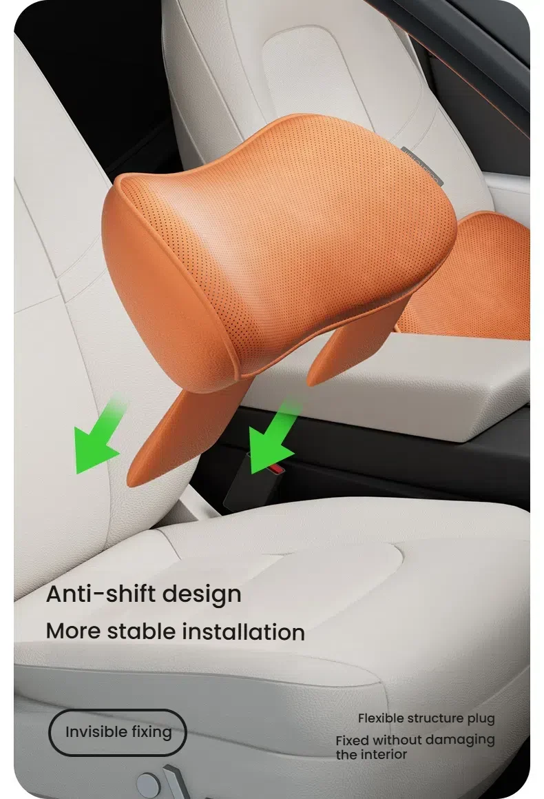 Thin Car Lumbar Support Cushion - Also Suitable for Office Chairs, Lumbar Pillow for Waist Protection & Support (for Car