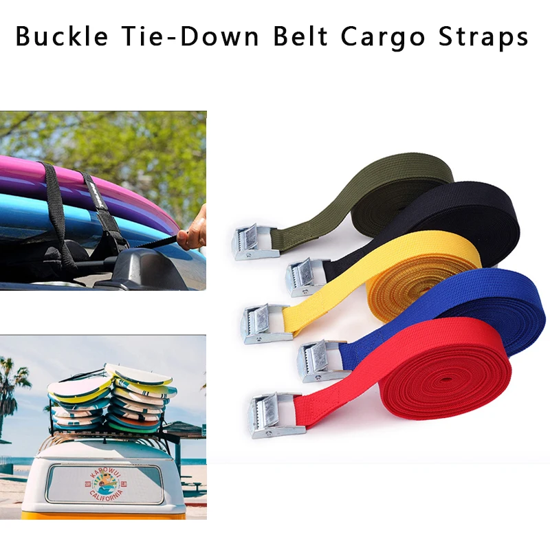 1PCS Buckle Tie-Down Belt Cargo Straps 2M Tow Rope for Car Motorcycle Bike Lashing Strap Car Luggage Cargo Strap With Cam Buckle