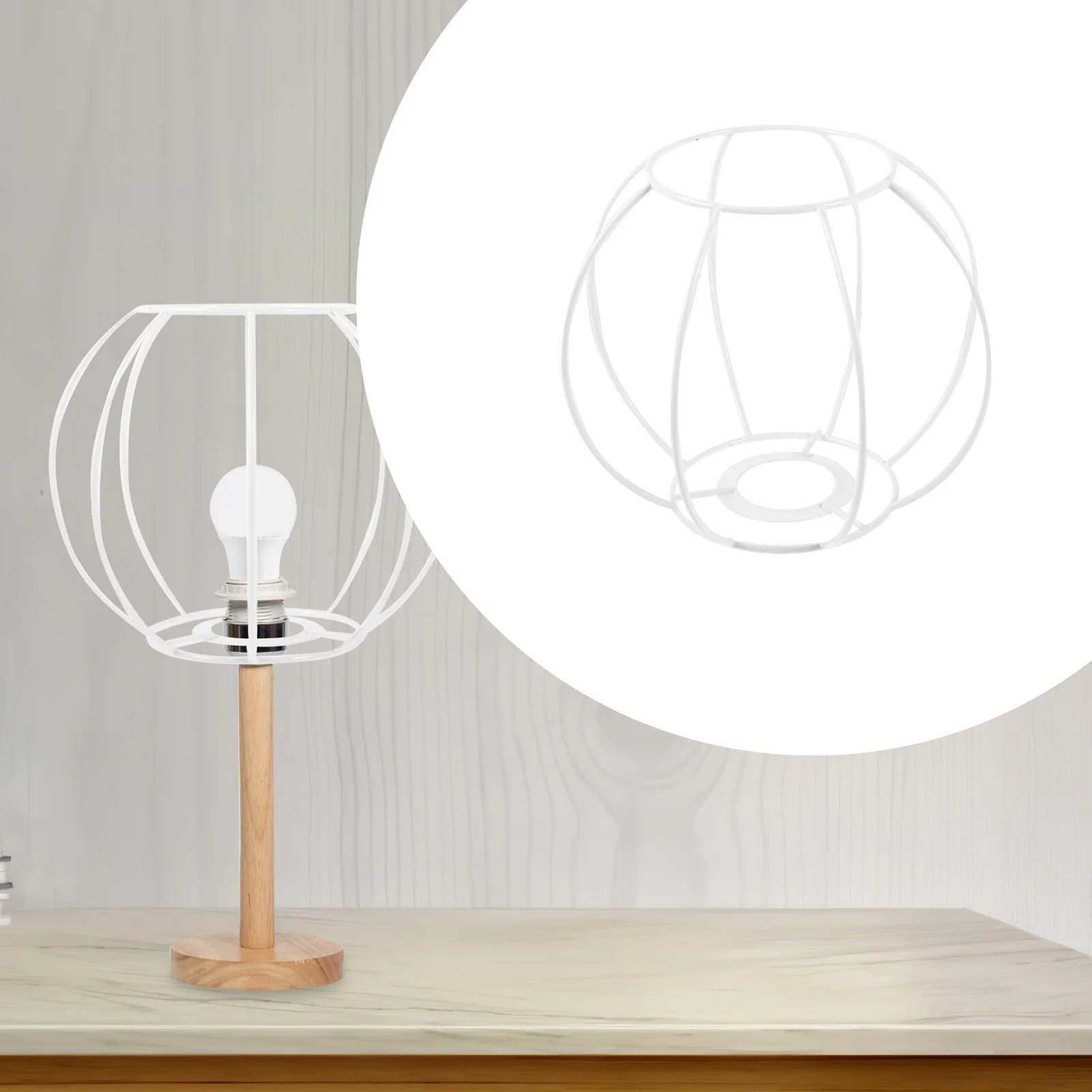 

Metal Lampshade Iron Frame Rust Resistant DIY Table Lamp Frame Guard for Home Restaurant Coffee Shop Lights