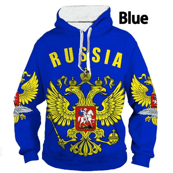 Men/Women Creativity Russia Flag 3D Printed Hoodie Personality Eagle Long Sleeve Fashion Casual Sweatshirt