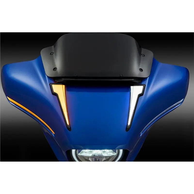 دراجة نارية LED بدوره مصباح إشارة الجبهة هدية لجولة CVO إلكترا شارع الإنزلاق الترا 2023-2025 أبيض وأسود