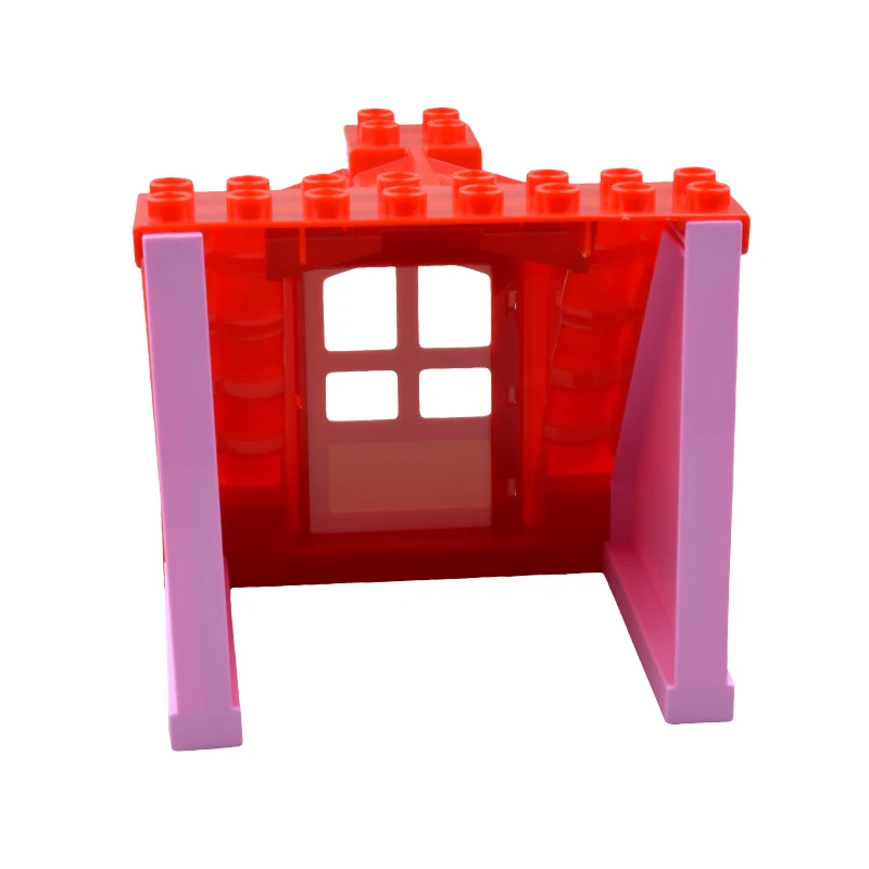 Große Bausteine, Hauszubehörteile, Dach, Fenster, Wandkonstruktion, Zusammenbau von Ziegeln, Lernspielzeug für Kinder, Geschenk – Detail 7