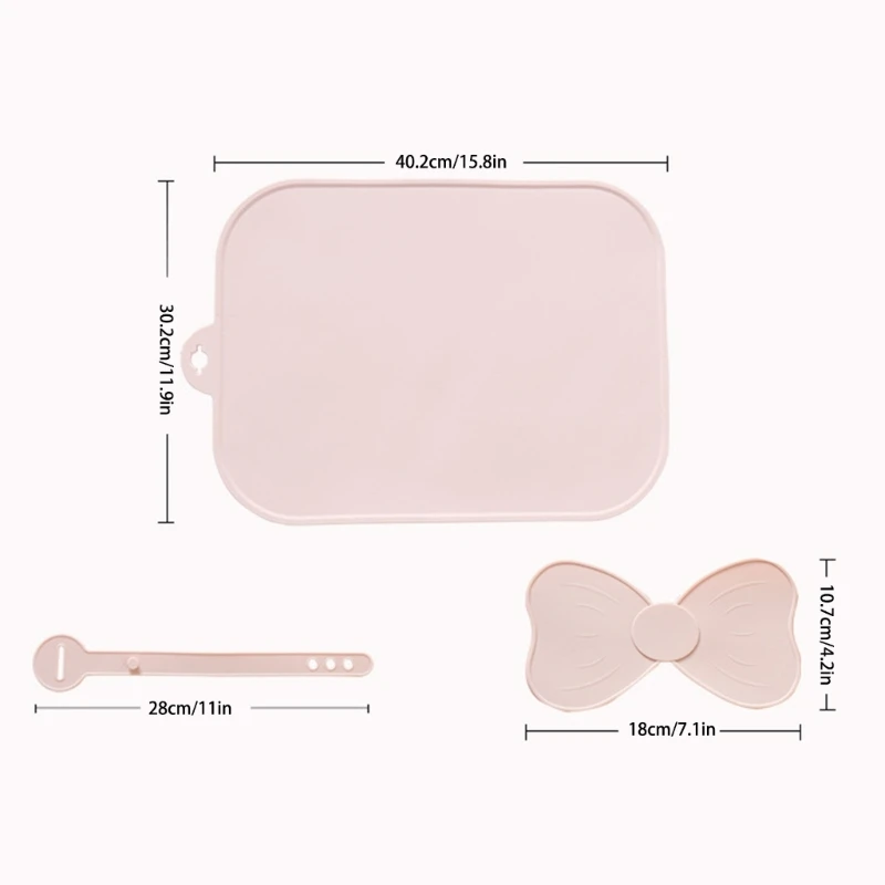 Silicone Feeding Set Foldable Not Slip Placemat Heat Resistant Dining Table Mat set Lightweight Rubber Dinning set Drop shipping