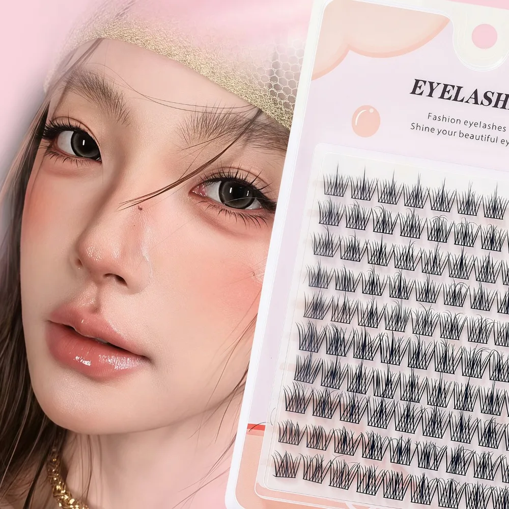 10 rows of single cluster eyelashes segmented girl group pure desire wind and vitality on camera style novice eyelashes