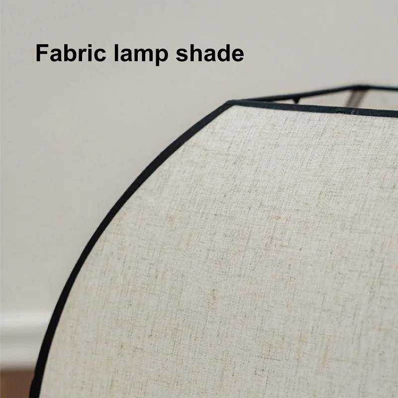 E27 Retro Fabric Square Cover Table Lamp Simple Study Bedroom Bedside Atmosphere Lamp Living Room Decorative Lamps