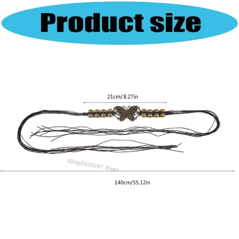 Elegant Butterfly Design Hat Belt With Adjustable Size Bohemian Hat Band For Hats Belt Bag Ornament Decorative Strap