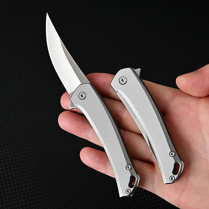 Rhino Quick Opening Folding Knife High Hardness D2 Steel Camping Tactics Self-defense Survival Tool EDC Fruit Pocket Knives Gift