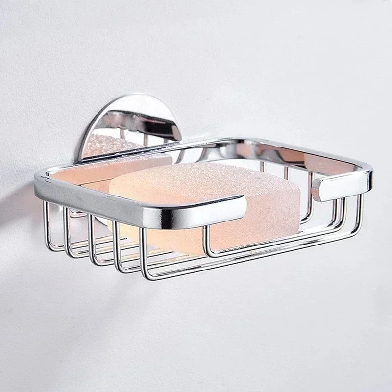 New Portable Stainless Steel Soap Dishes Wall Mounted Shower Soap Holder Bathroom Storage Box Container Soap Dish Basket Tray