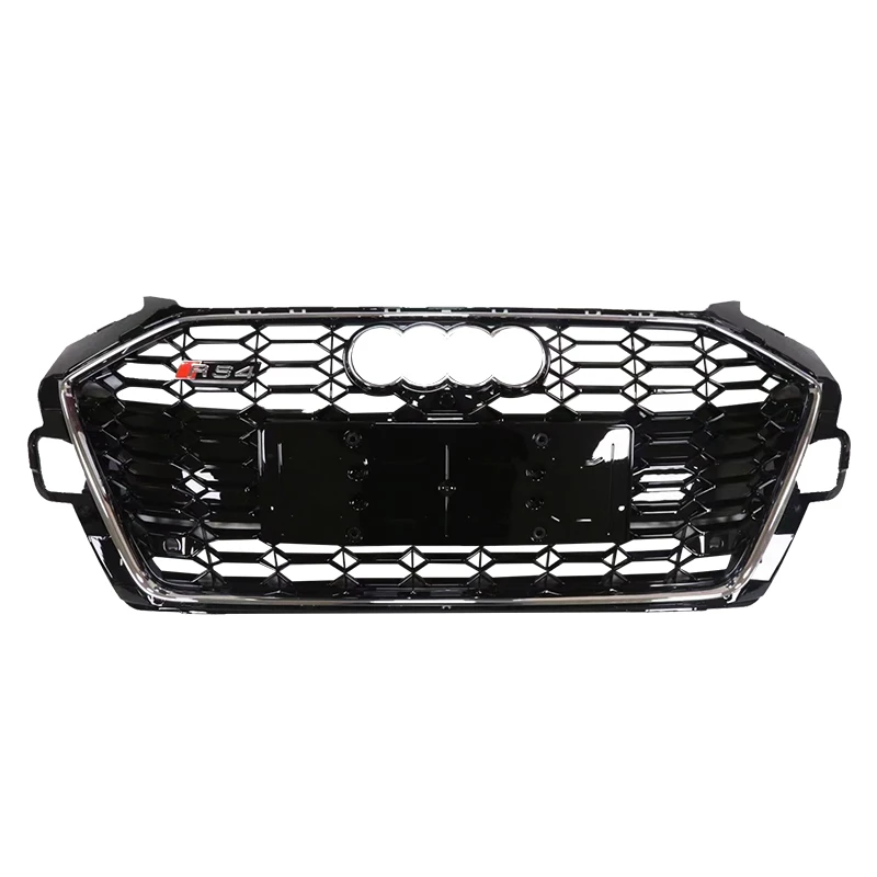 Front grill fitment for Audi S4 B9.5 A4L modification grille change to RS4 style auto spare part glossy black 2020+