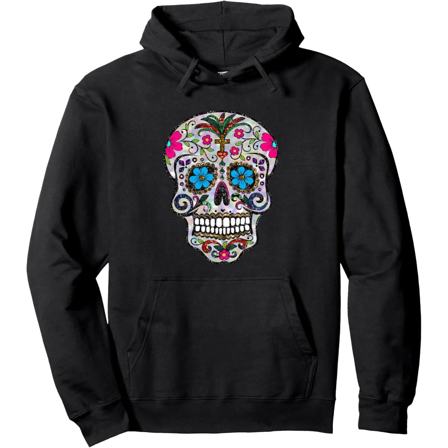 

Day Dead Shirt Sugar Skull Hoodie Halloween Hoody Sweatshirt Pullover Hoodie