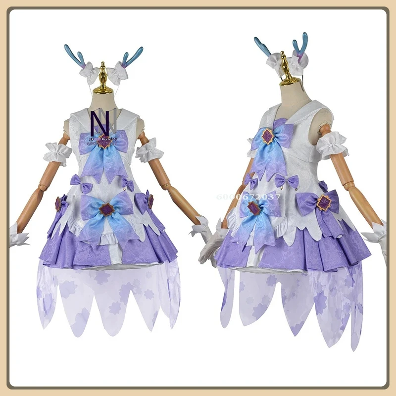 

ABC123Retro Fantasy Game Character Yao Role Playing Costume Anime Exhibition Outfit + Staff Prop Full Set High Quality Ax,3;b'2.