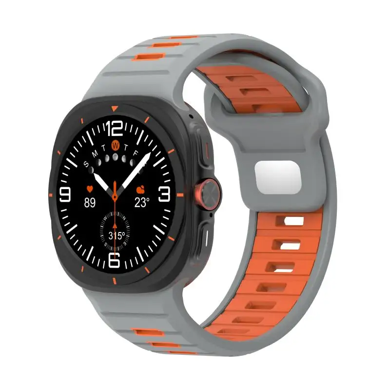 Sportliches Silikonarmband für Samsung Galaxy Watch Ultra2 2026, weiches zweifarbiges Band für Samsung Galaxy 7 Ultra 47mm, nahtloses Uhrenarmband – Detail 18