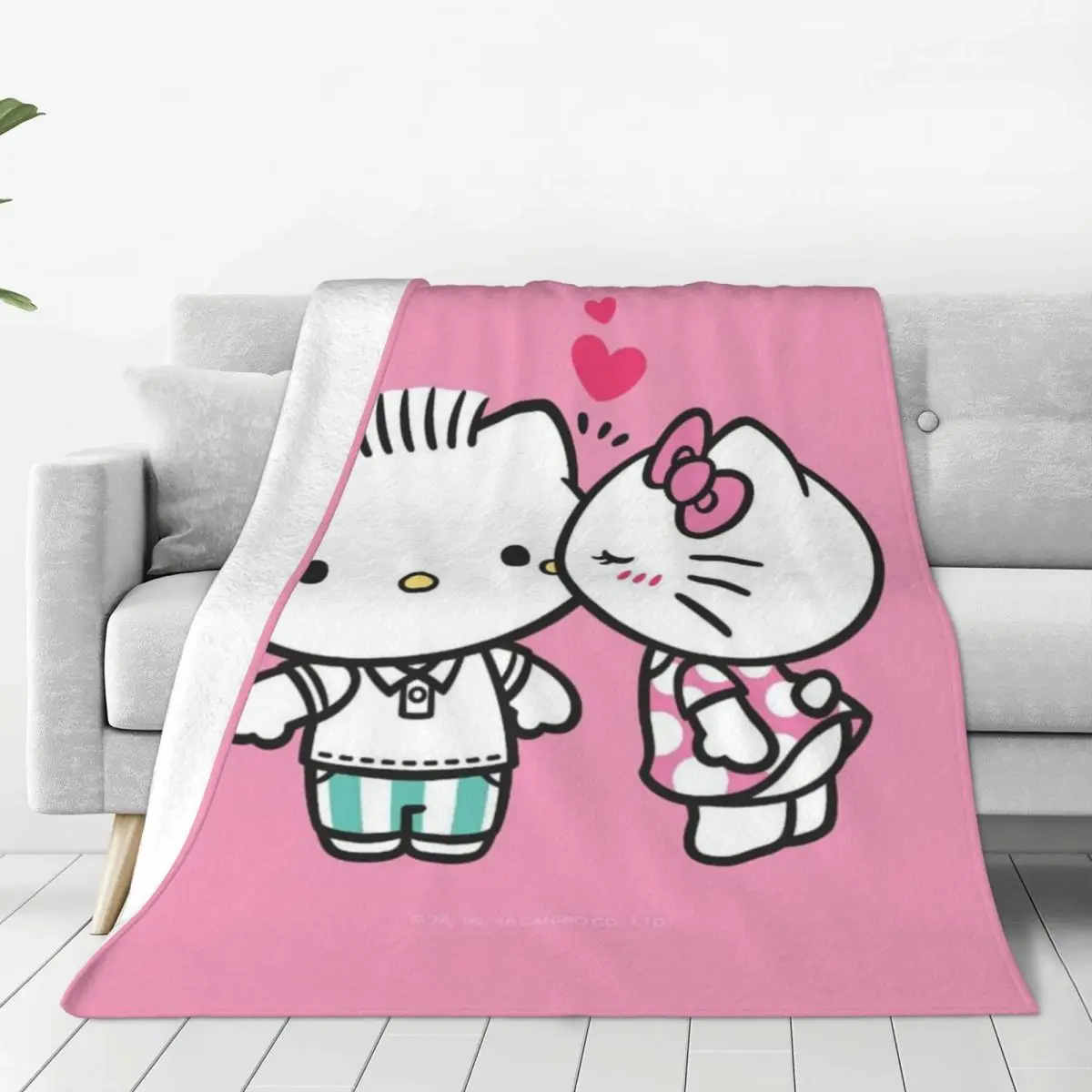 

Hello Kitty Blanket Sofa Bedroom Bed Home Office Nap Blanket Car Travel Picnic Blankets Gift