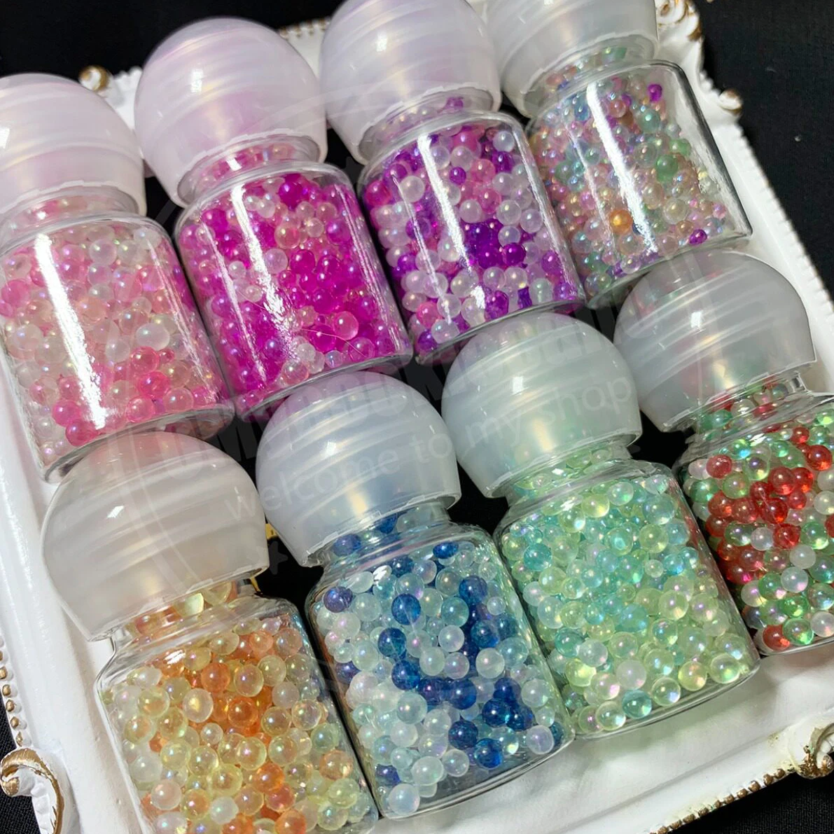 Crystal Glass Beads Set, 1‑3mm Mini Round Loose Micro Spheres, Transparent Tiny Beads Fillers for Resin Epoxy, DIY Jewelry