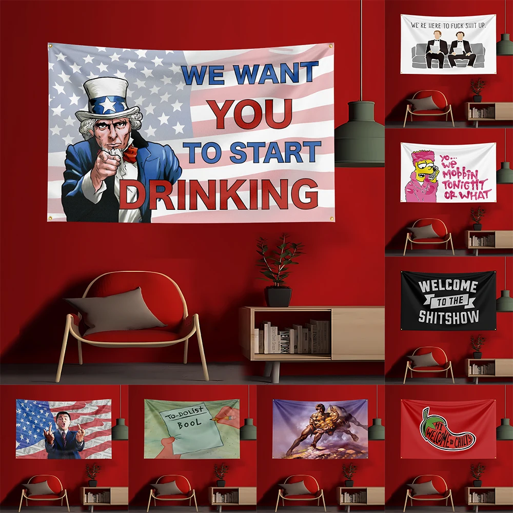 

3X5 T-Treats FT Game Flag Polyester Printed Party Flag for Garage Room Decoration