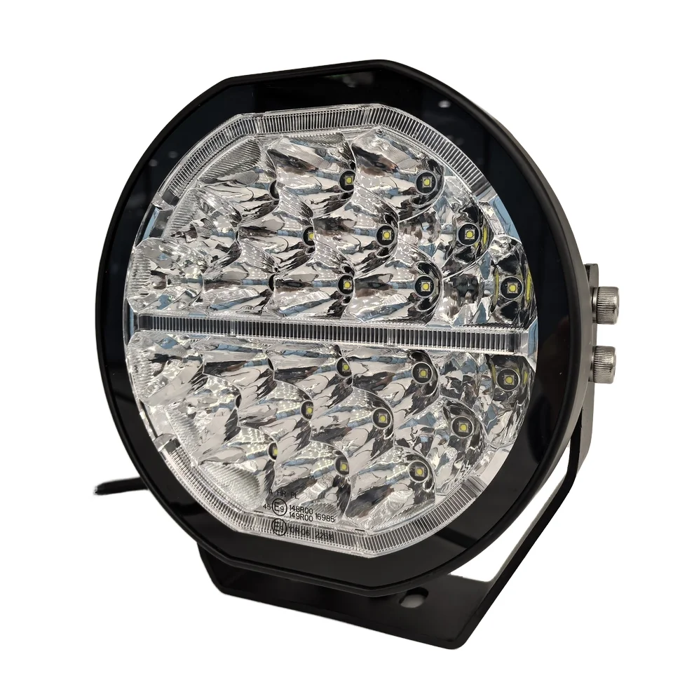 New 12V 24V Emark 7 Inch High Power Round LED Work Light IP68 Waterproof 120W 10000lm Offroad Driving Light for ATV UTV Truck