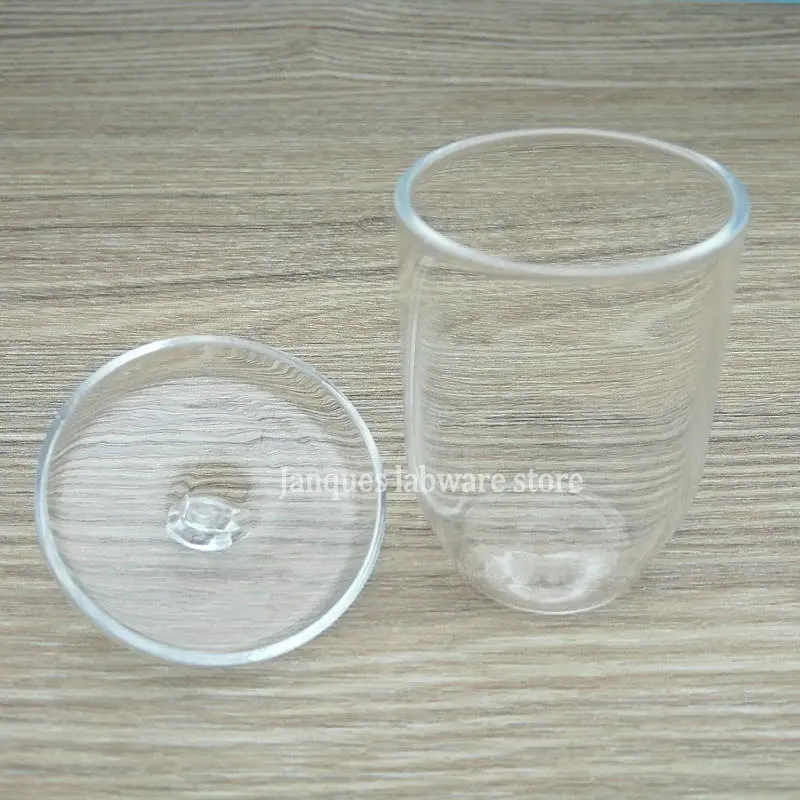 1 قطعة 5/10/20/30/50/100/150/200/250/300 مللي مختبر بوتقة كوارتز عالية النقاء مع غطاء أداة تعليمية للتجربة الكيميائية