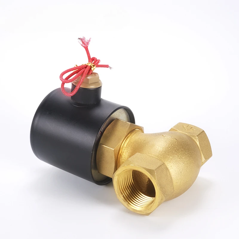 2 Position 2 Way US 08/10/15/20/25/35/40/50 Brass/Stainless Steel High Temperature Steam Solenoid Valve N/C AC220V DC24V