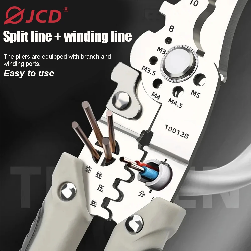 Electrical Wire Crimper Cable Cutter Adjustable Automatic Wire Stripper Tool Electrician Multi-Purpose Stripper Crimping Pliers