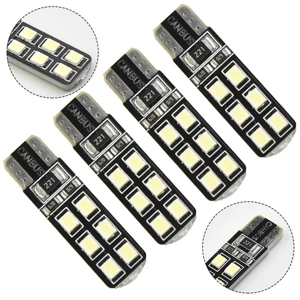 4Pcs Car LED Lights Error Free Eyebrow Eyelid Lamp Bulb T10-12SMD-2835 LED For Mercedes-Benz W204 C300 C350