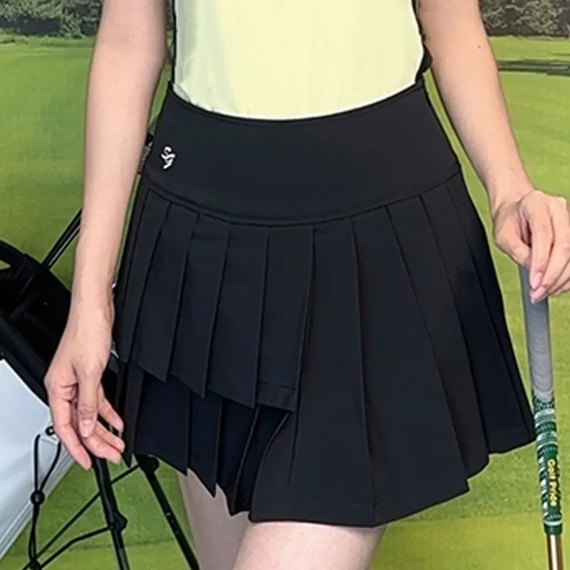 SG Golf Clothing Women Sleeveless Ruffle Tank Tops Quick Dry Slim Shirts Lady Pleated Cake Short Skirt Fashion A-line Golf Skort