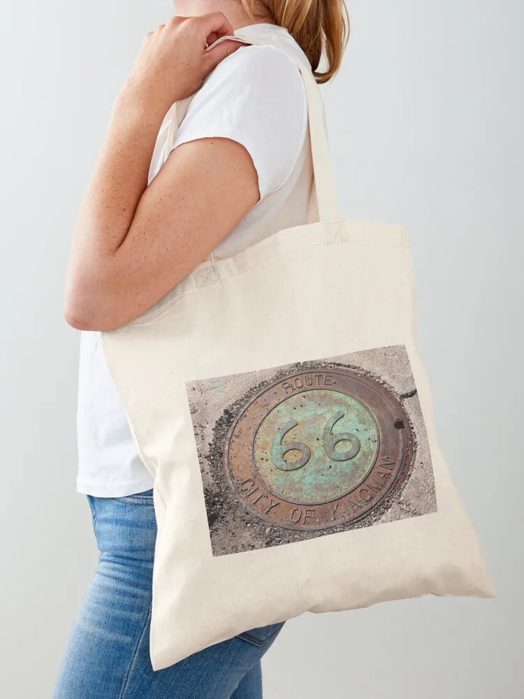 

Route 66 - City of Kingman Tote Bag shopping bags foldable Women bags foldable reusable bag Women's beach bags
